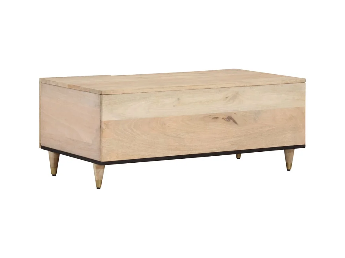 Mesa de centro | Mesa auxiliar con LED madera de ingeniería negro 53x53x45 cm SHL4365