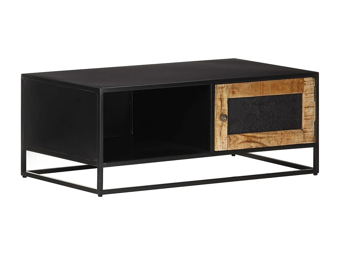 Table basse salon-Table d'appoint 90x50x35 cm Bois de manguier brut SHL39917