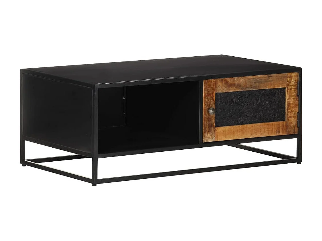 Table basse salon-Table d'appoint 90x50x35 cm Bois de manguier brut SHL39917