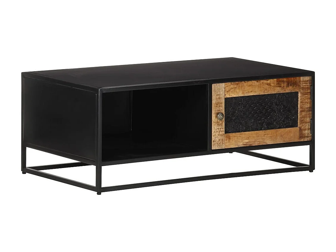 Table basse salon-Table d'appoint 90x50x35 cm Bois de manguier brut SHL39917