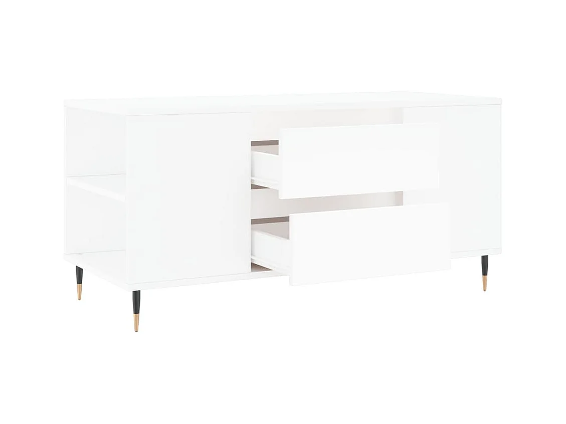 Table basse salon-Table d'appoint blanc 102x44,5x50 cm bois d'ingénierie SHL64783