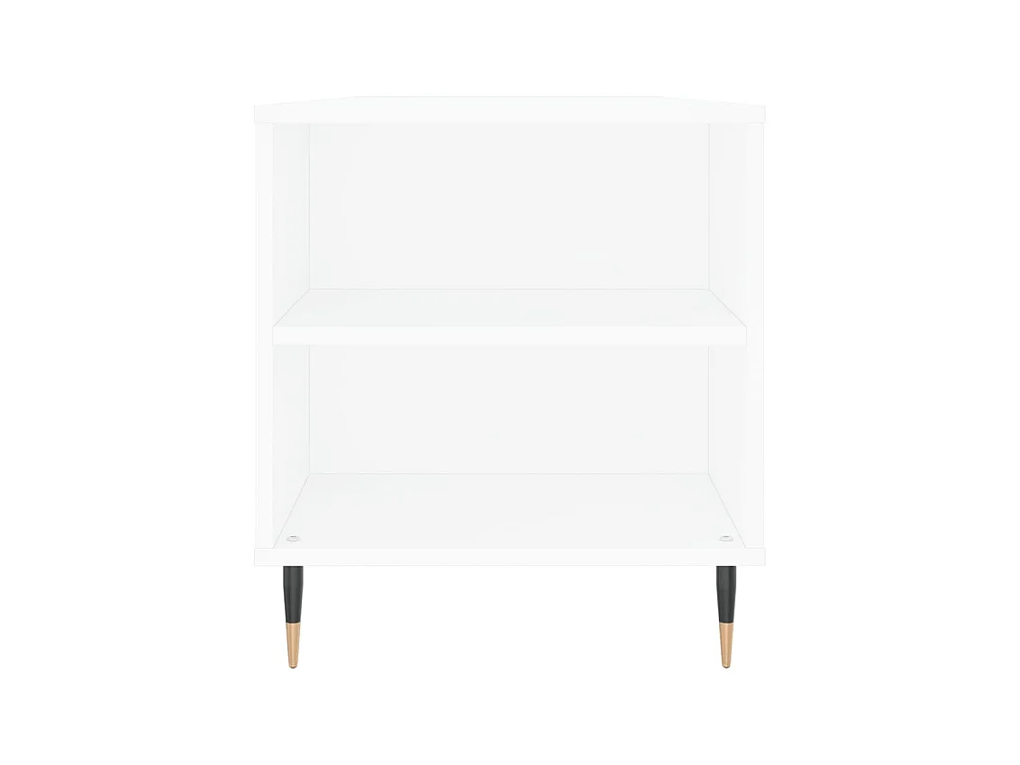 Table basse salon-Table d'appoint blanc 102x44,5x50 cm bois d'ingénierie SHL64783