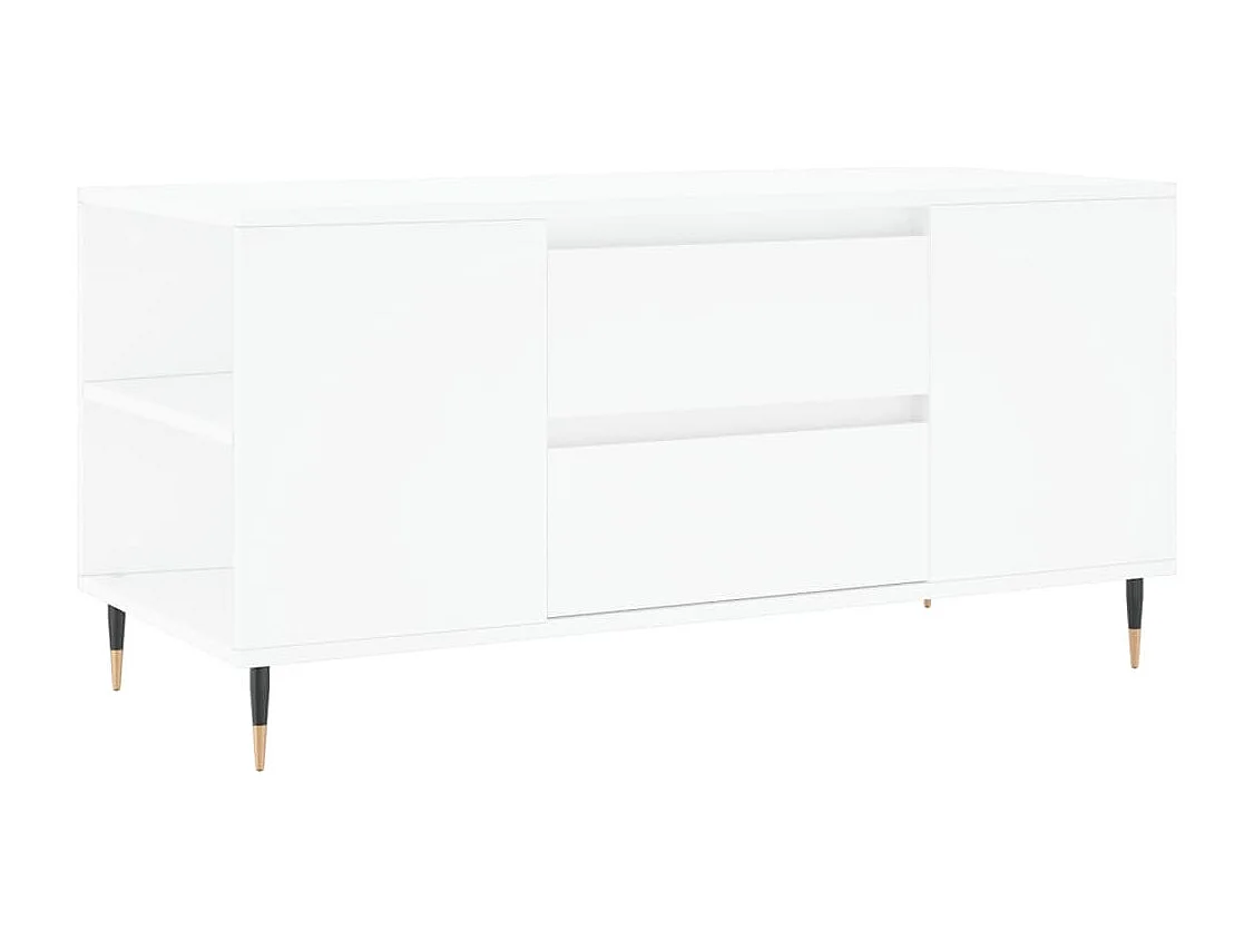 Couchtisch-Wohnzimmertisch-Beistelltische Weiß 102x44,5x50 cm Holzwerkstoff SHL94277