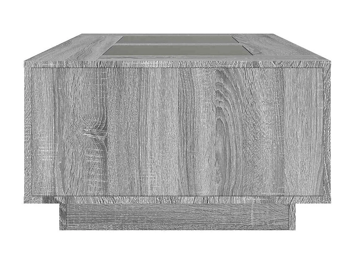 Table basse salon-Table d'appoint avec LED infini sonoma gris 116x69x40 cm SHL76271