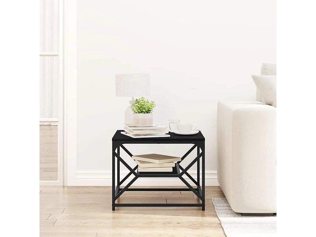 Mesa de centro | Mesa de apoio Carvalho preto 51x50x40 cm