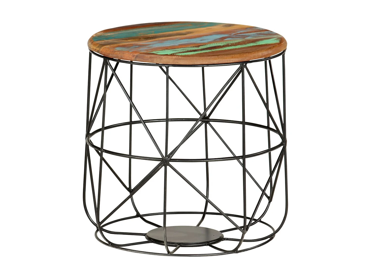 Couchtisch 2er Set-Sofatisch-Beistelltische Altholz Massiv SHL99499