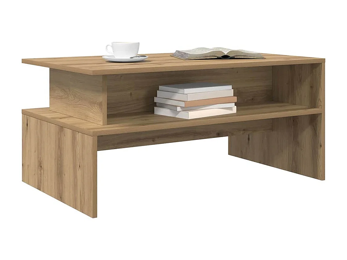 Couchtisch-Wohnzimmertisch-Beistelltische Artisan-Eiche 90x55x42,5 cm Holzwerkstoff SHL77721