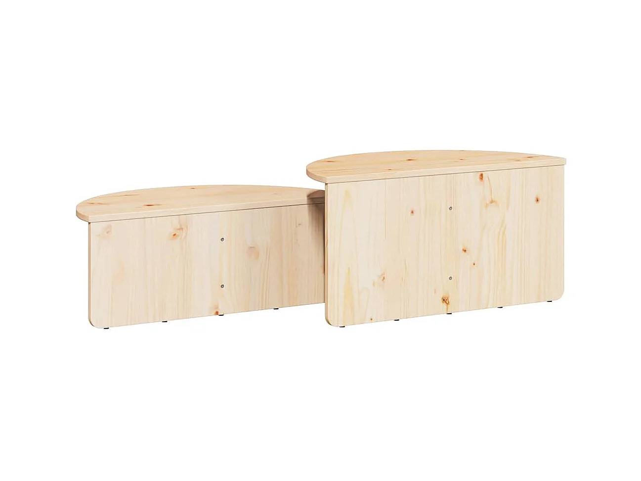 Tables basses salon-Tables d'appoint 2 pièces Naturel 79x39.5x40 cm Bois de pin massif SHL95953