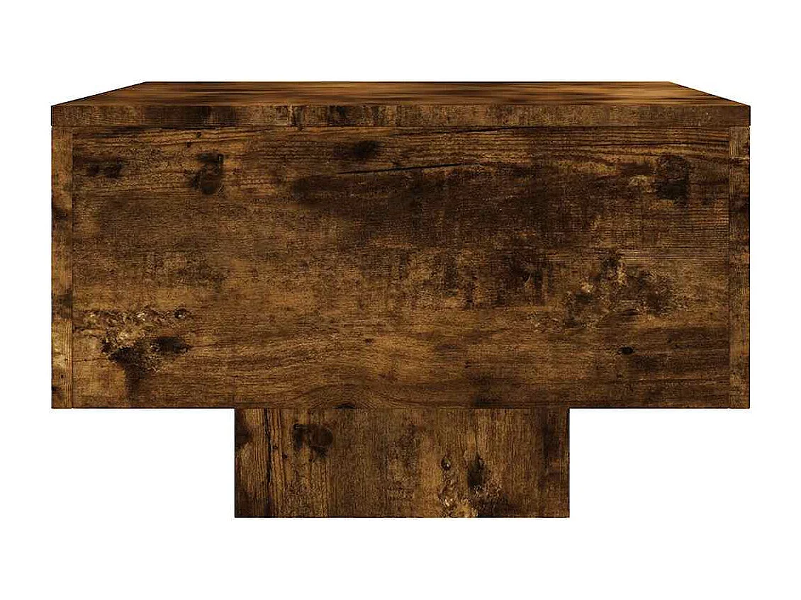 Tavolino da Salotto-Tavolino da Caffè Laterale Rovere Fumo 100x49.5x31cm Legno Multistrato SHL79208