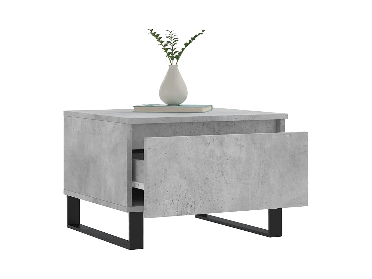 Couchtisch 2er Set-Sofatisch-Beistelltische Betongrau 50x46x35 cm Holzwerkstoff SHL37402