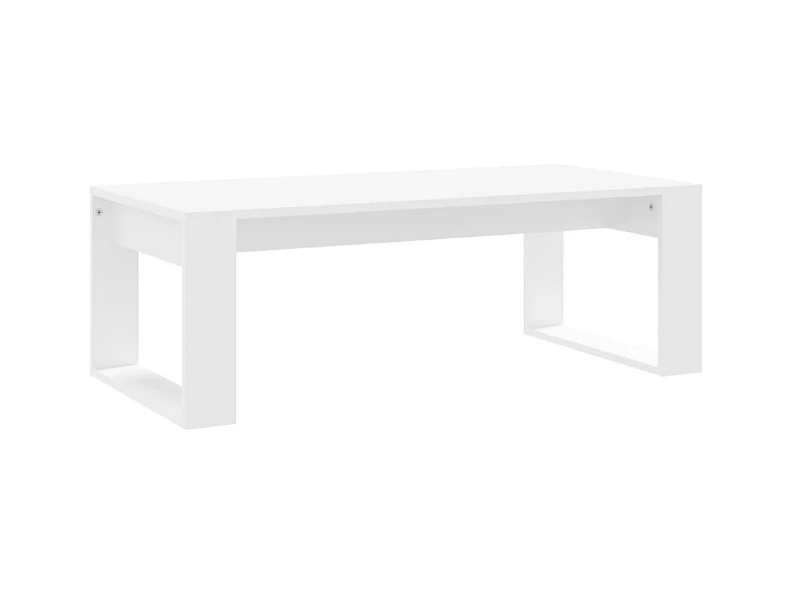 Table basse salon-Table d'appoint blanc 102x50x35 cm bois d'ingénierie SHL71670