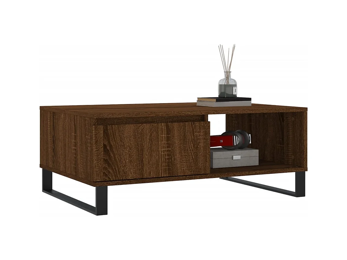 Mesa de centro | Mesa auxiliar madera de ingeniería madera antigua 79x49x41 cm SHL3561