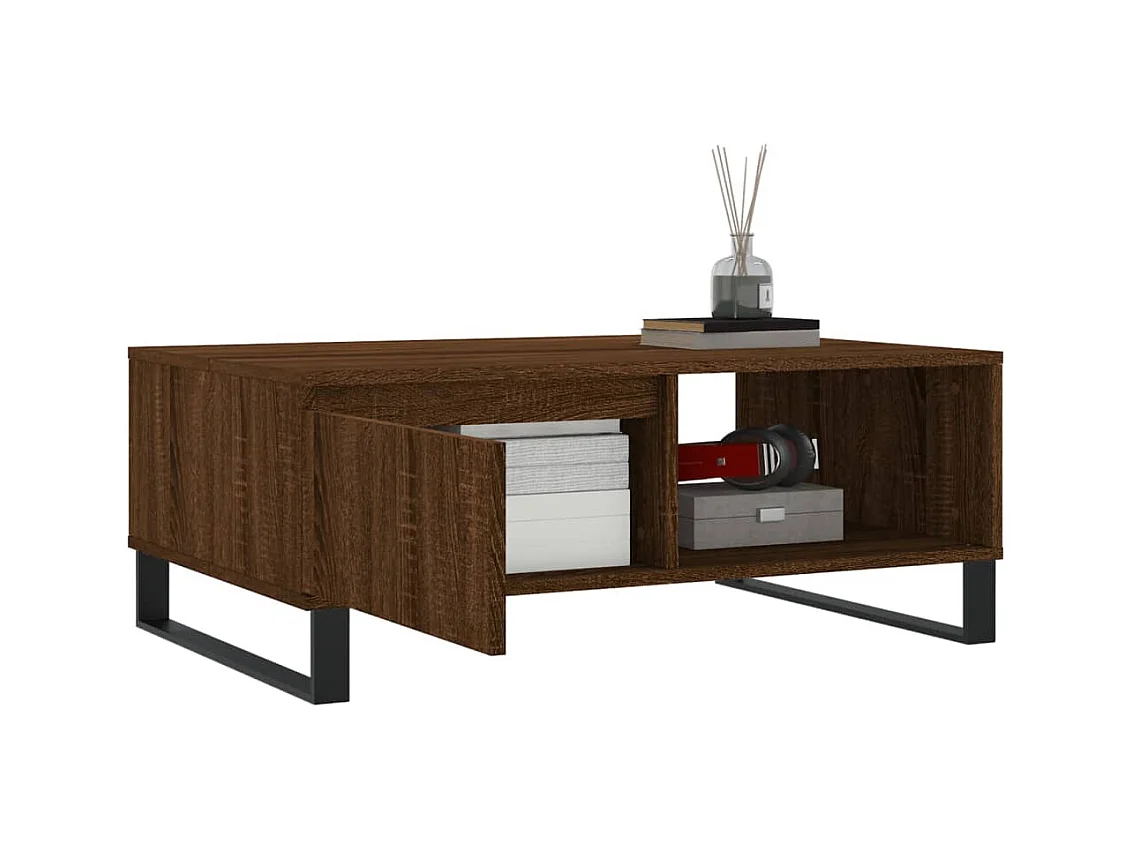 Mesa de centro | Mesa auxiliar madera de ingeniería madera antigua 79x49x41 cm SHL3561