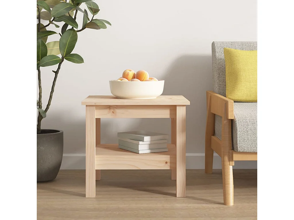 Couchtisch-Sofatisch-Beistelltische 45x45x40 cm Massivholz Kiefer SHL54755