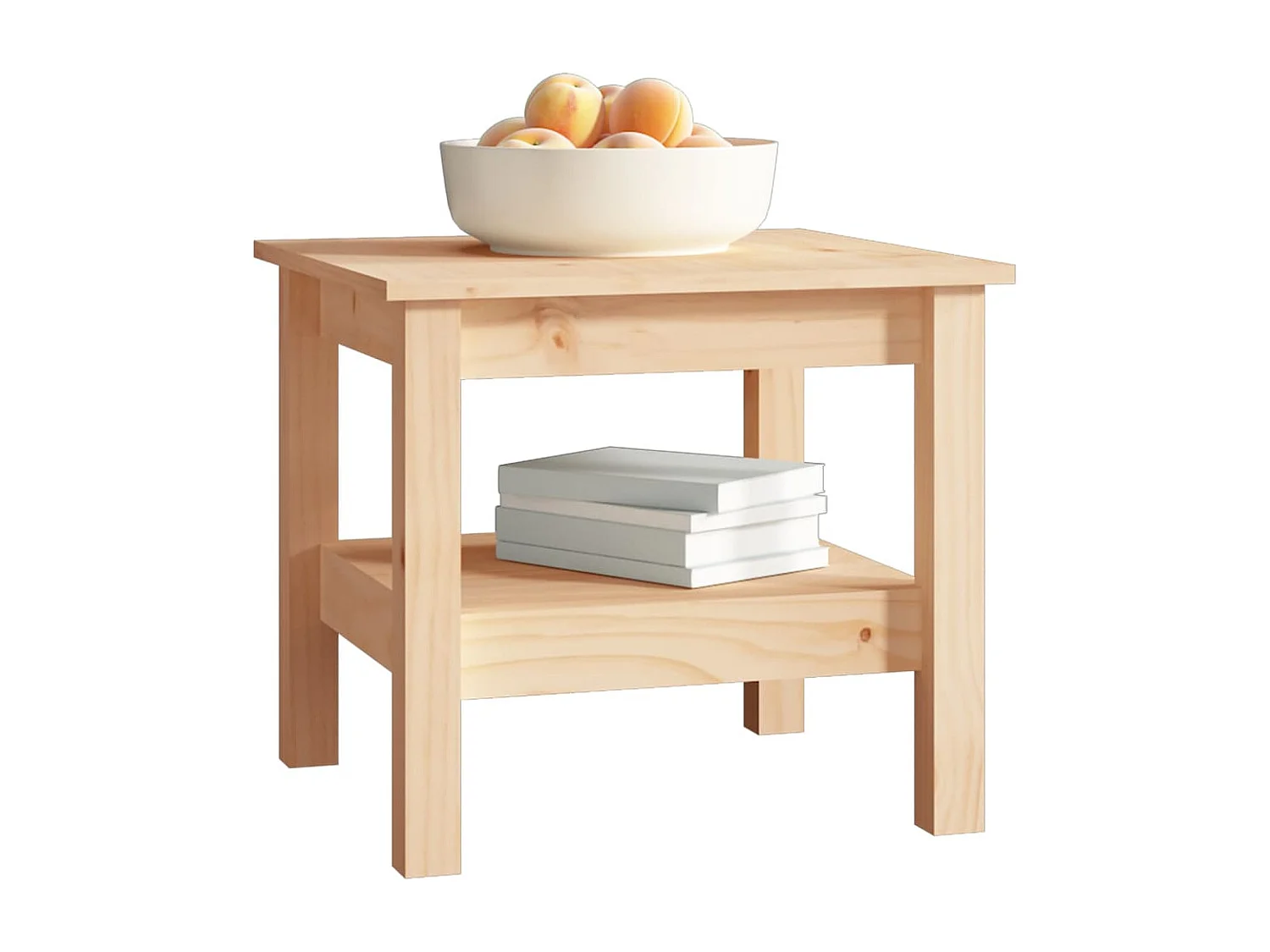 Couchtisch-Sofatisch-Beistelltische 45x45x40 cm Massivholz Kiefer SHL54755