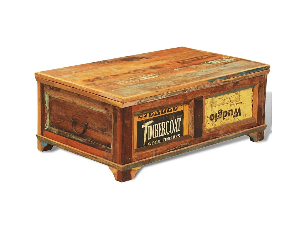 Juego de 3 pzas Mesas de centro | Mesa auxiliar madera maciza reciclada SHL2828