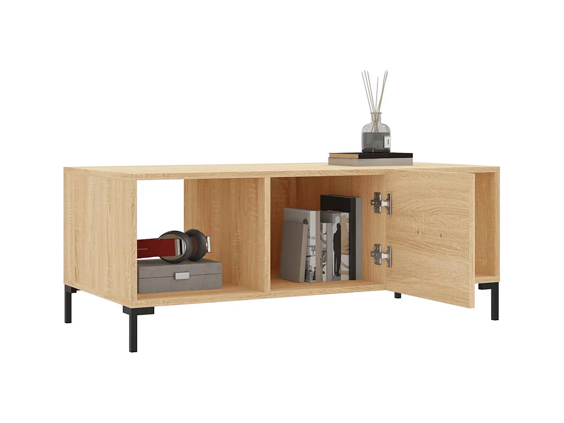 Mesa de centro | Mesa auxiliar madera de ingeniería roble ahumado 100x51x40 cm SHL2911