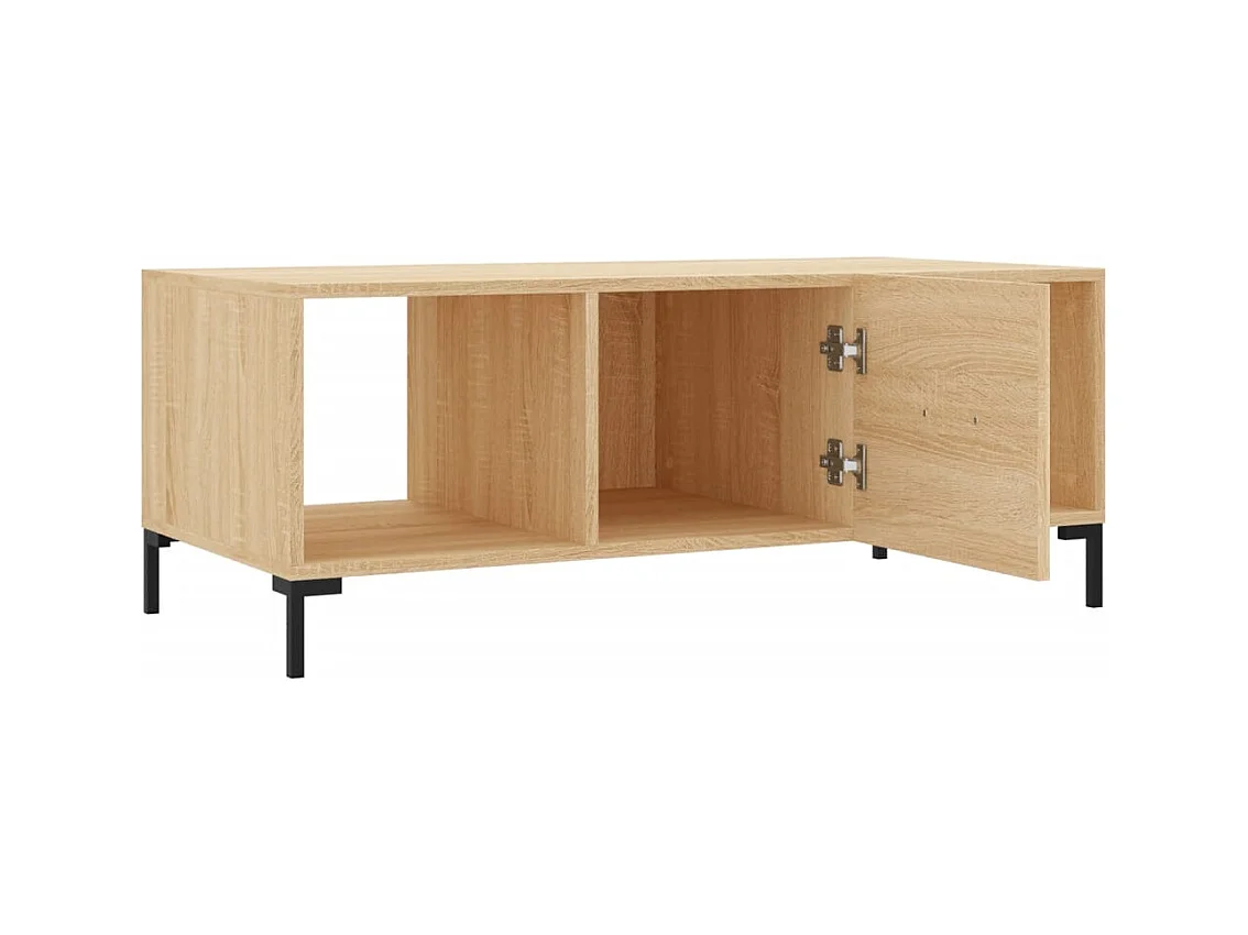 Mesa de centro | Mesa auxiliar madera de ingeniería roble ahumado 100x51x40 cm SHL2911