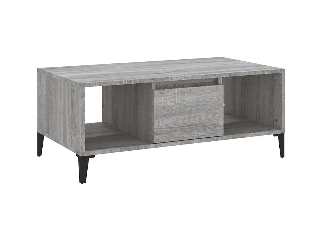 Table basse salon-Table d'appoint Sonoma gris 90x50x36,5 cm Bois d'ingénierie SHL28924