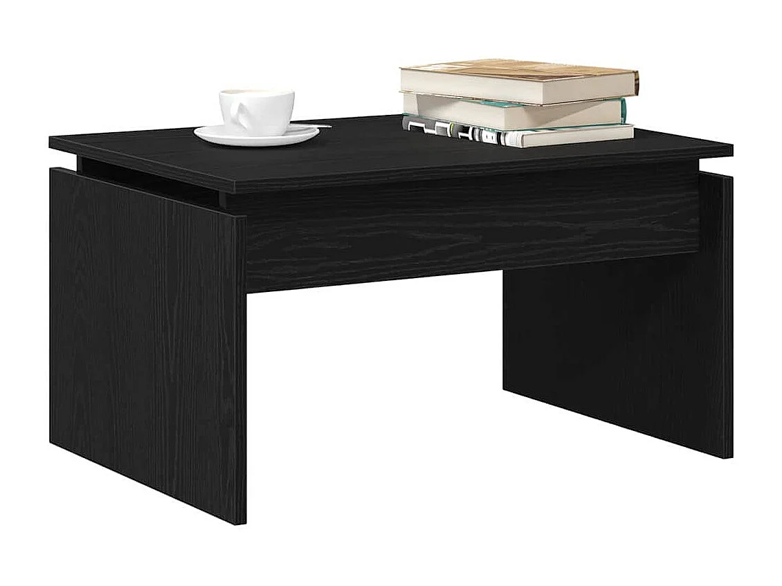 Mesa de centro-Mesa auxiliar-Mesita de centro madera contrachapada gris brillo 103,5x60x35 cm SHL2937