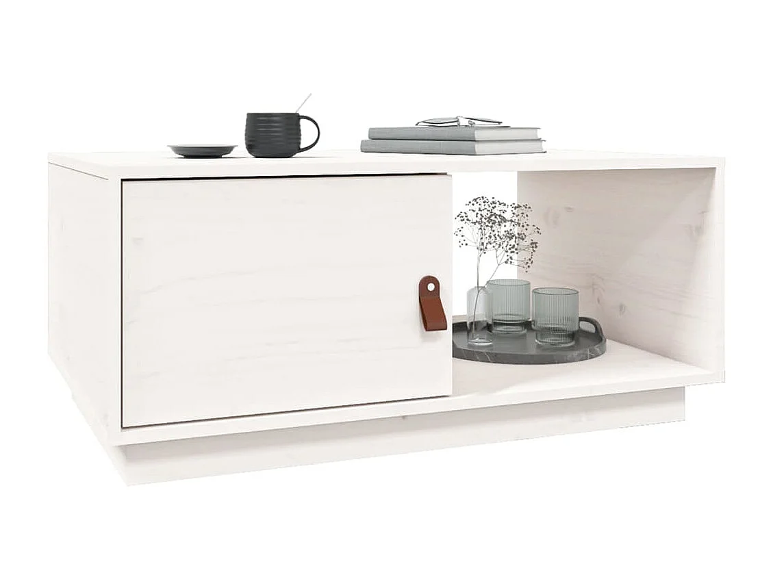 Mesa de centro | Mesa auxiliar madera contrachapada negro 90x50x36,5 cm SHL330