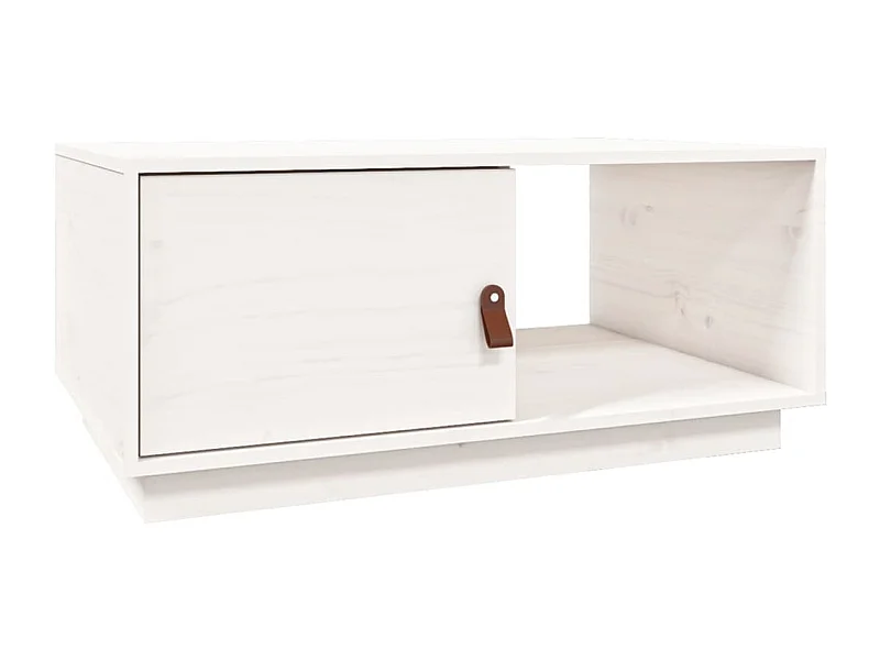 Couchtisch-Sofatisch-Beistelltische Weiß 80x50x35,5 cm Massivholz Kiefer SHL11443