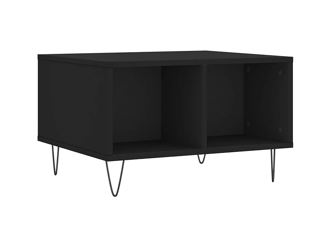 Table basse salon-Table d'appoint Noir 60x50x36,5 cm Bois d'ingénierie SHL78655