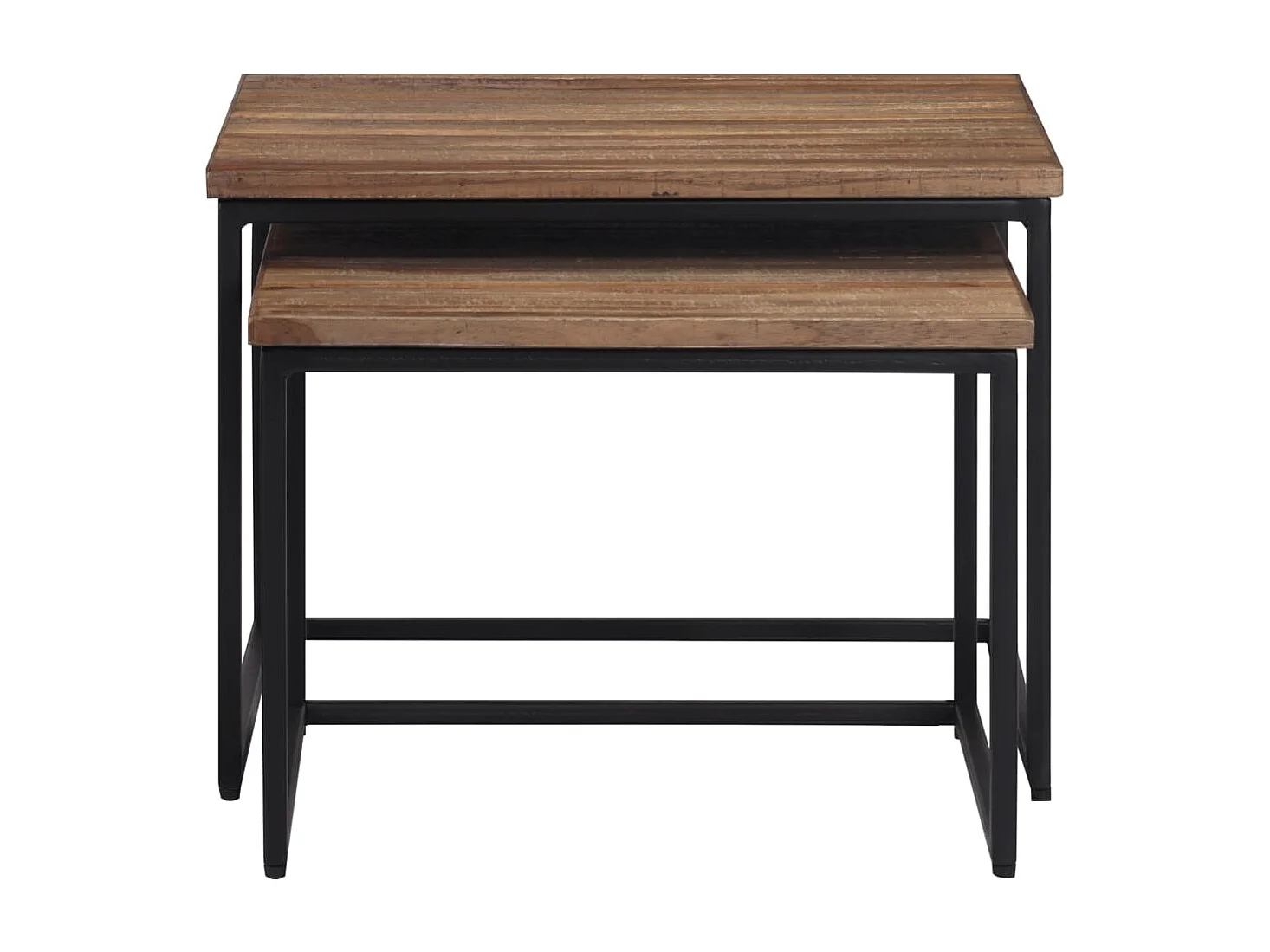 Couchtisch 2er Set-Satztische-Sofatisch Massivholz Teak SHL76352