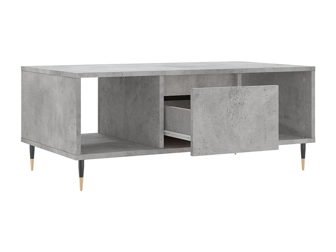 Mesa de centro | Mesa auxiliar madera ingeniería metal marrón 100x50x35 cm SHL4229