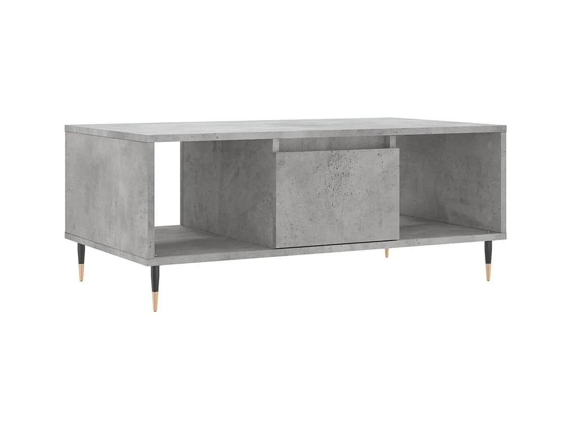 Table basse salon-Table d'appoint Gris béton 90x50x36,5 cm Bois d'ingénierie SHL4200