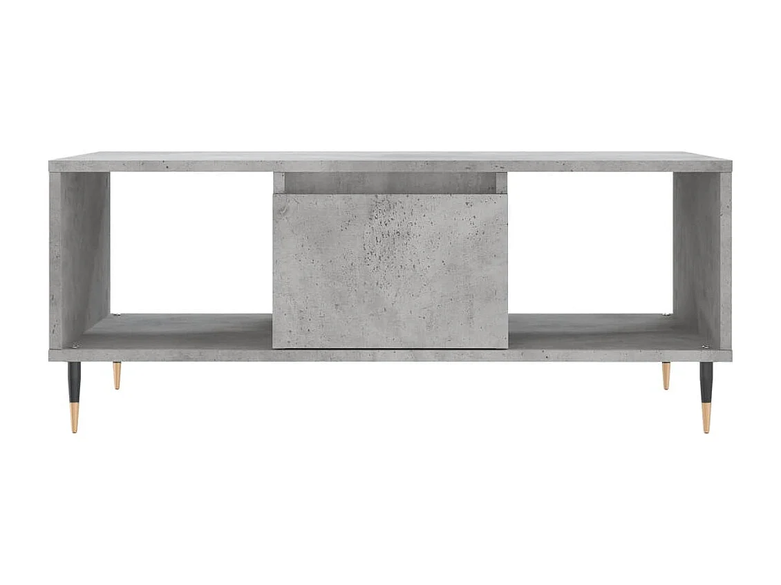 Table basse salon-Table d'appoint Gris béton 90x50x36,5 cm Bois d'ingénierie SHL4200