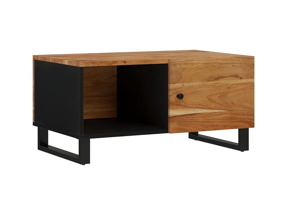 Mesa de centro | Mesa auxiliar con Infinity LED marrón roble 50x53x30 cm SHL2647