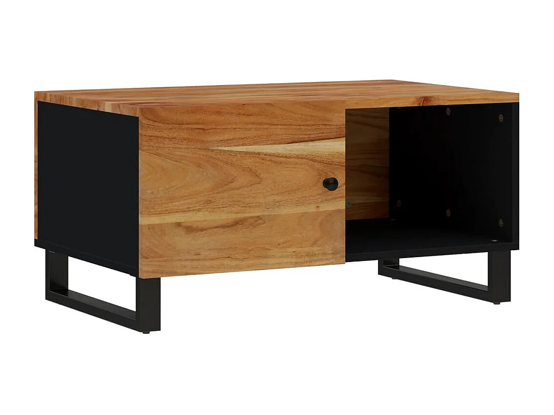 Couchtisch-Sofatisch-Beistelltische 80x50x40 cm Massivholz Akazie & Holzwerkstoff SHL87052