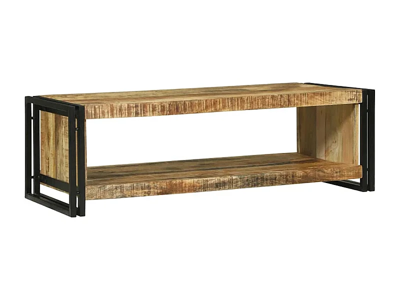 Mueble de TV | Mesa auxiliar | Mesita de centro madera de ingeniería negro 100x49,5x43 cm SHL2434