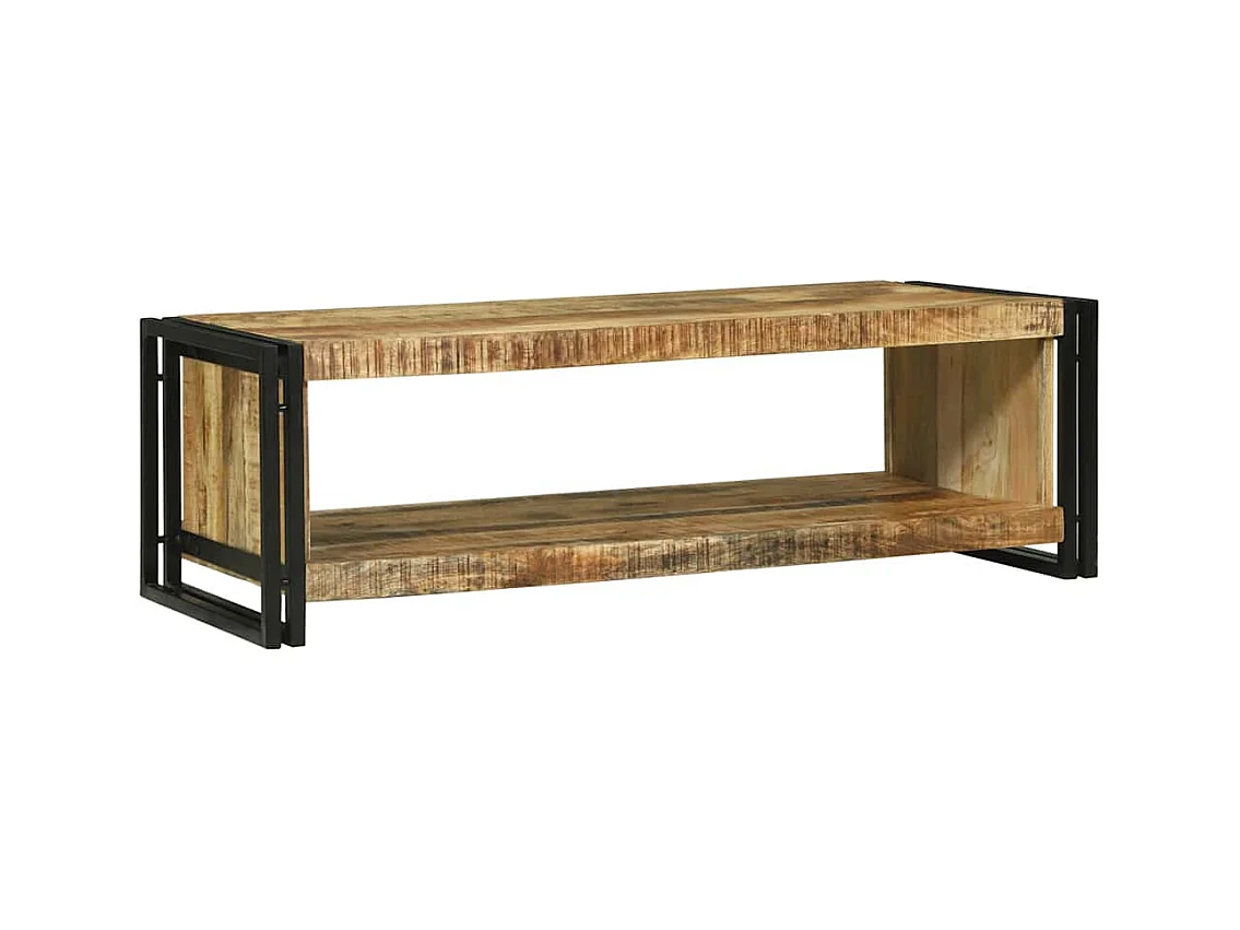 Mueble de TV | Mesa auxiliar | Mesita de centro madera de ingeniería negro 100x49,5x43 cm SHL2434