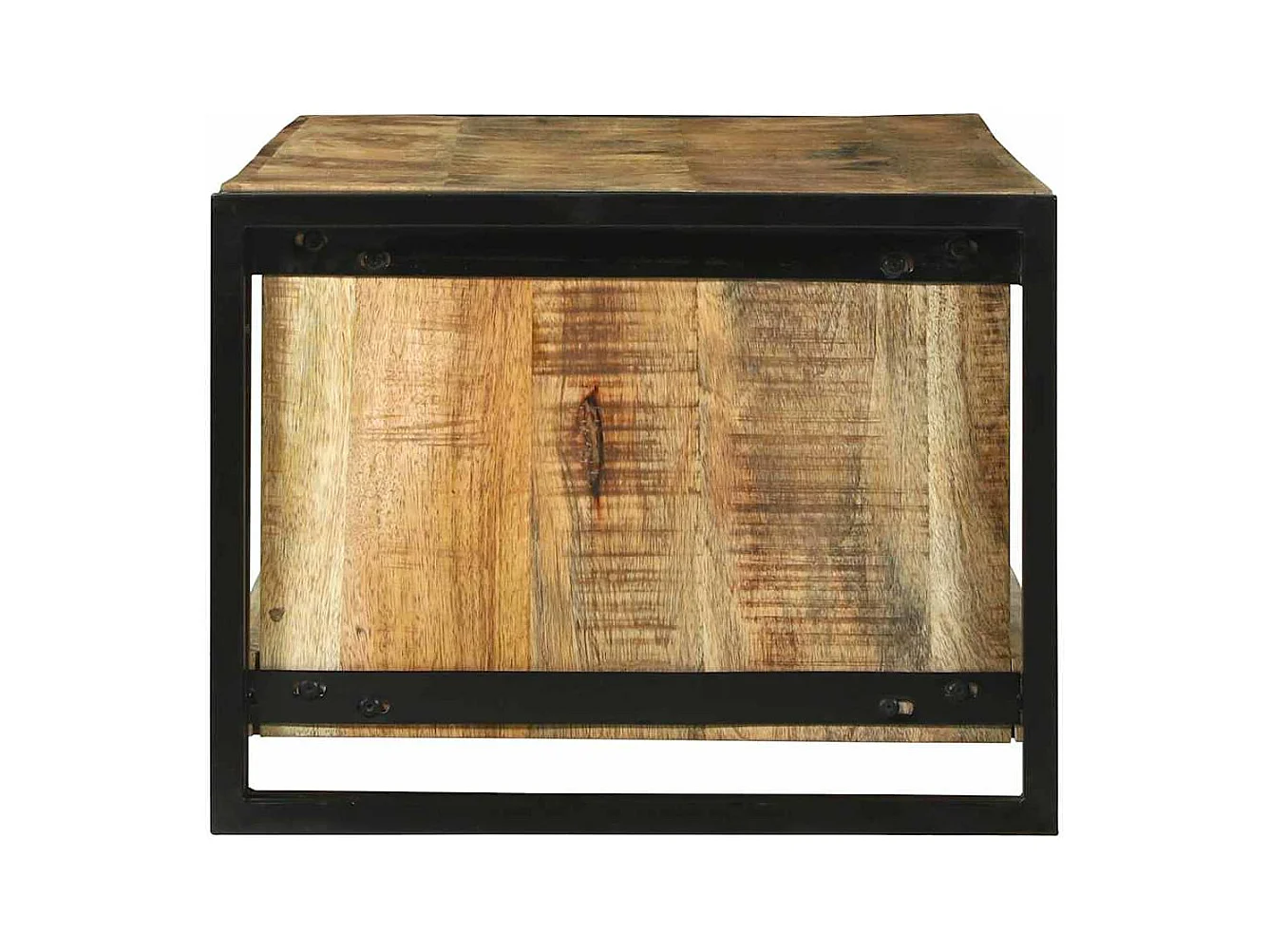 Mueble de TV | Mesa auxiliar | Mesita de centro madera de ingeniería negro 100x49,5x43 cm SHL2434