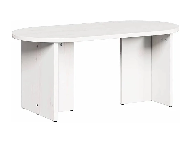 Table basse salon-Table d'appoint Blanc 80x39,5x35 cm Bois de pin massif SHL72079