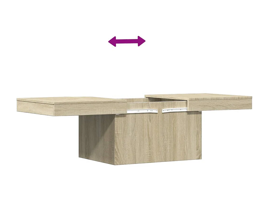 Couchtisch-Wohnzimmertisch-Beistelltische Sonoma-Eiche 100x55x40 cm Holzwerkstoff SHL32362