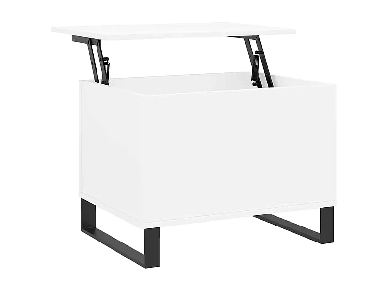 Couchtisch-Wohnzimmertisch-Beistelltische Weiß 60x44,5x45 cm Holzwerkstoff SHL58408