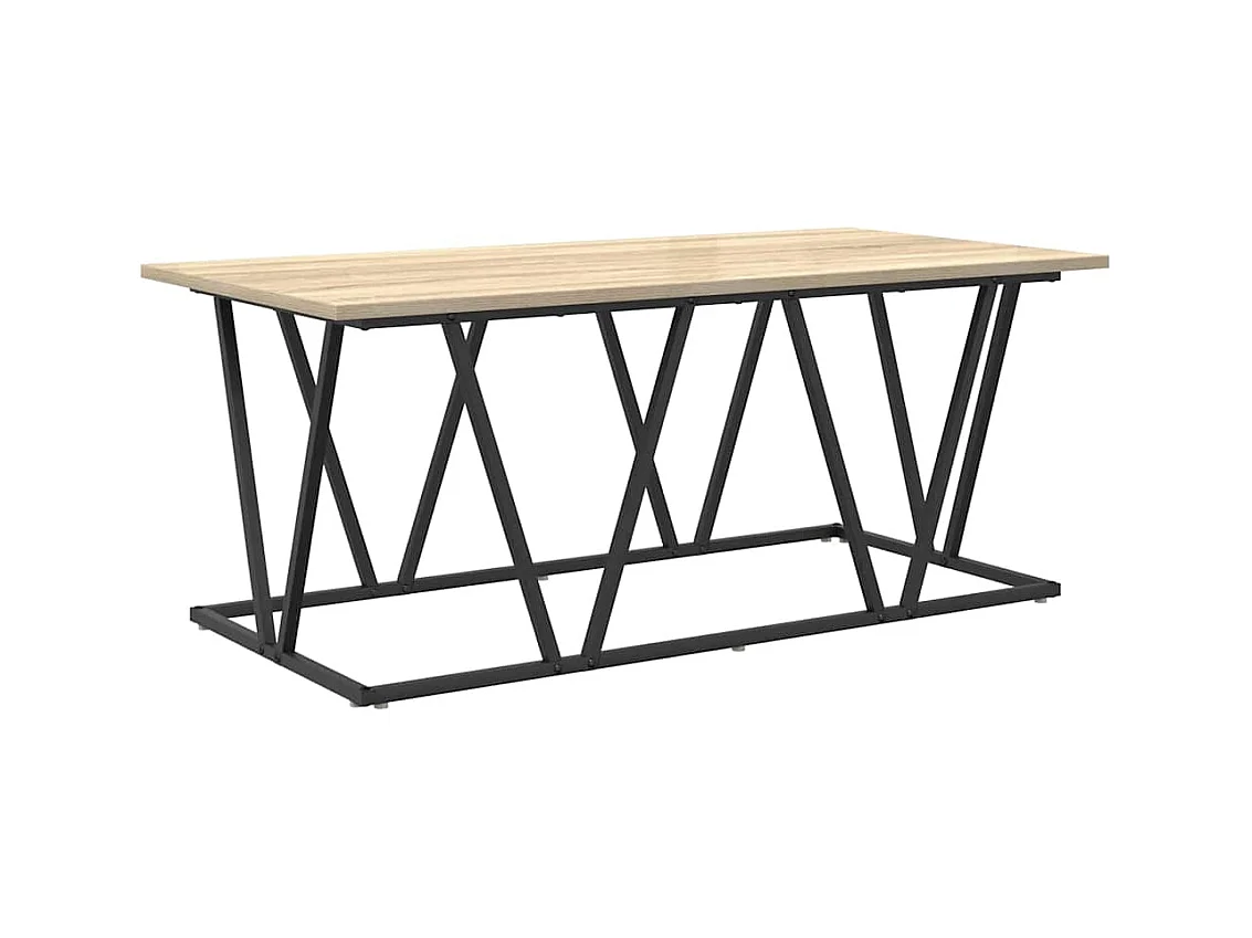 Table basse salon-Table d'appoint Chêne Sonoma 100x50x40 cm en bois d'ingénierie et métal SHL3611
