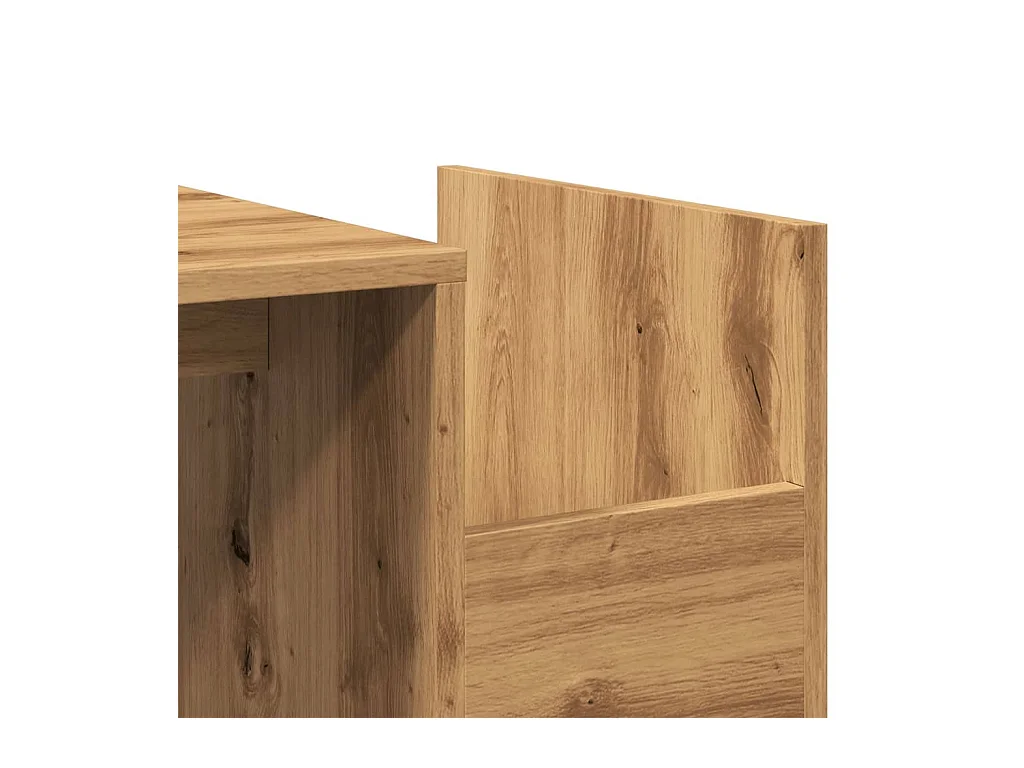 Mesa de centro-Mesa auxiliar madera reciclada y contrachapada 80x50x40 cm SHL257114