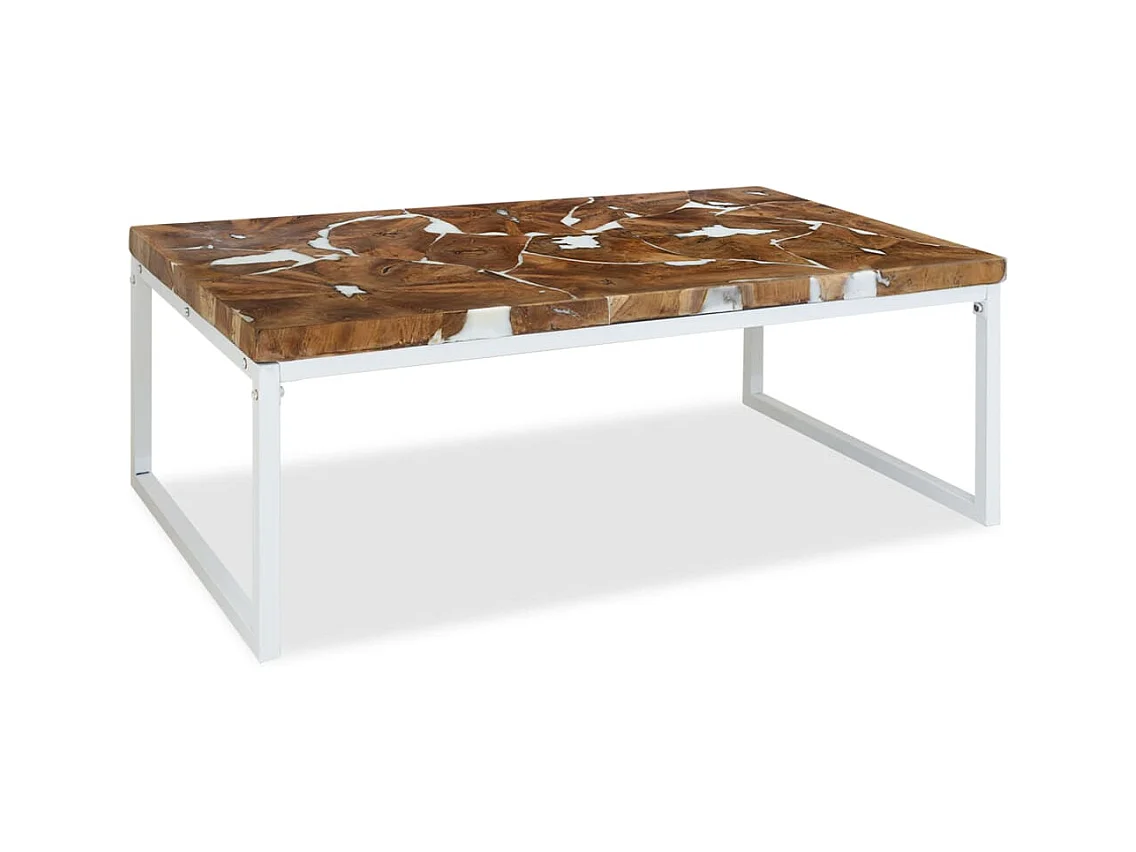 Table basse salon-Table d'appoint Teck Résine 110x60x40 cm SHL99877