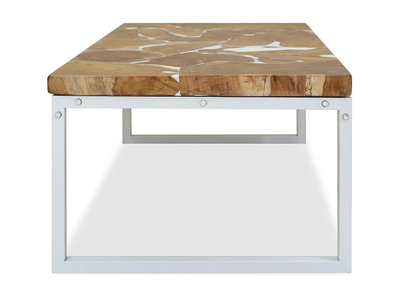 Couchtisch-Beistelltisch-Sofatisch Teak Harz 110x60x40 cm SHL94232