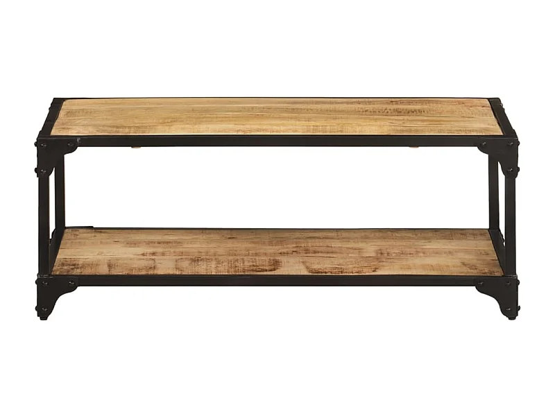 Table basse salon-Table d'appoint 90x45x35 cm Bois de manguier massif brut SHL61388