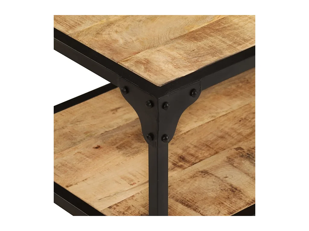 Table basse salon-Table d'appoint 90x45x35 cm Bois de manguier massif brut SHL61388