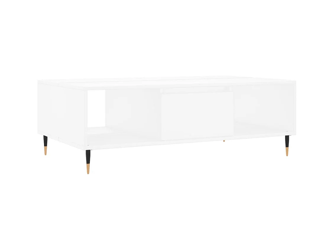 Table basse salon-Table d'appoint blanc 104x60x35 cm bois d'ingénierie SHL53906