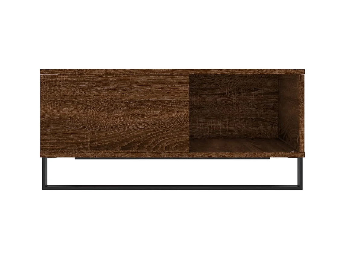 Mesa de centro | Mesa auxiliar madera ingeniería roble ahumado 59,5x59,5x40 cm SHL1529