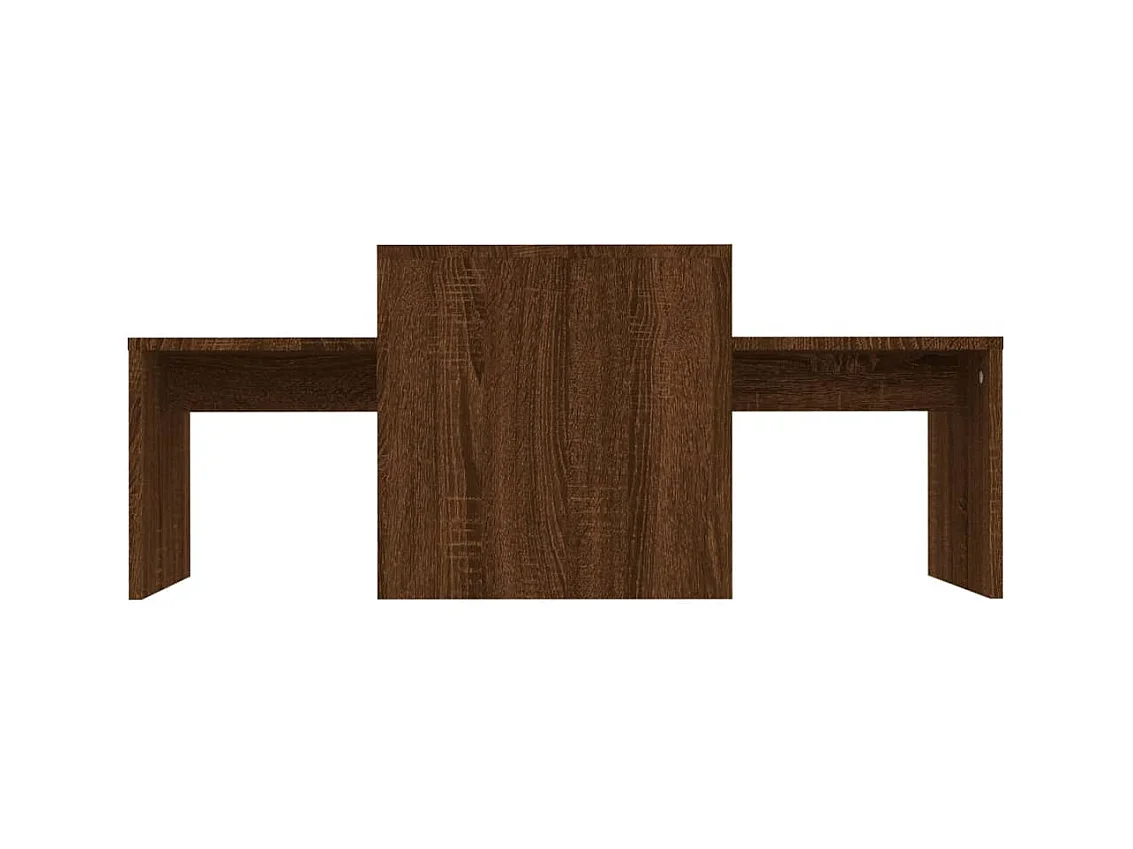 Ensemble table basse Chêne marron 100x48x40cm Bois d'ingénierie SHL96245