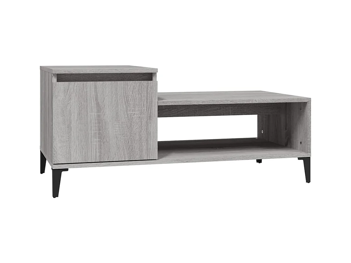 Table basse salon-Table d'appoint Sonoma gris 100x50x45 cm Bois d'ingénierie SHL23320