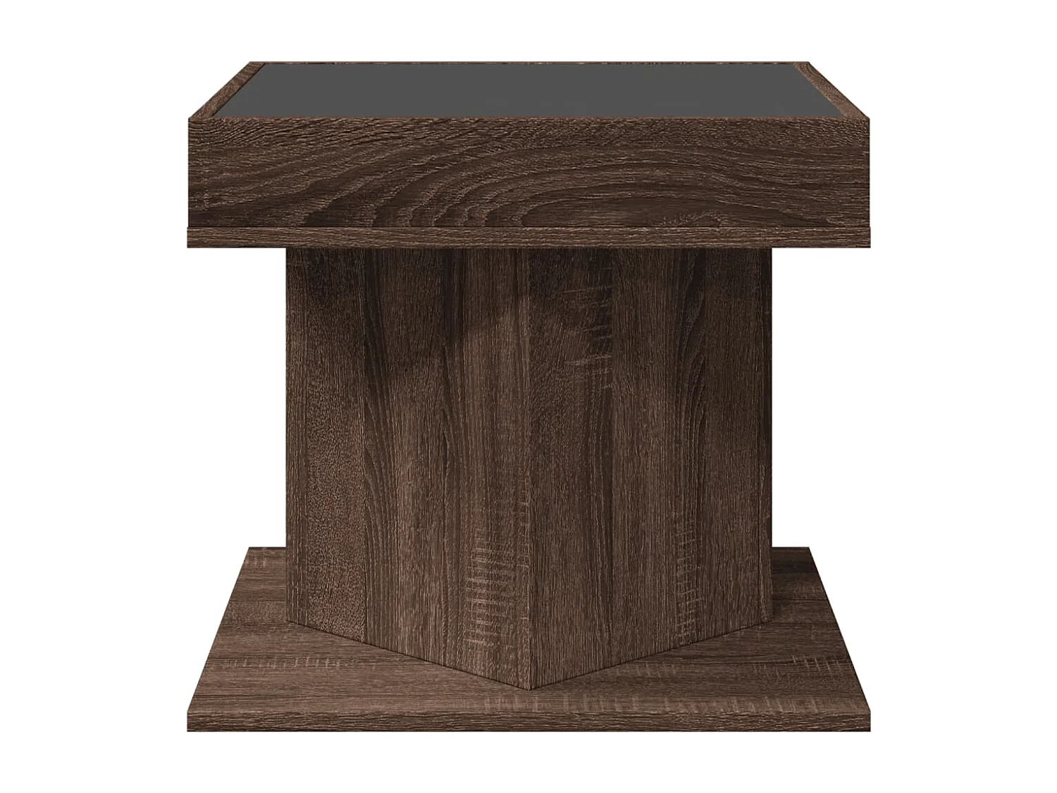 LED Couchtisch-Beistelltische-Sofatisch Braun Eichen-Optik 50x50x45 cm Holzwerkstoff SHL984